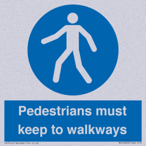  Pedestrians must keep to walkways